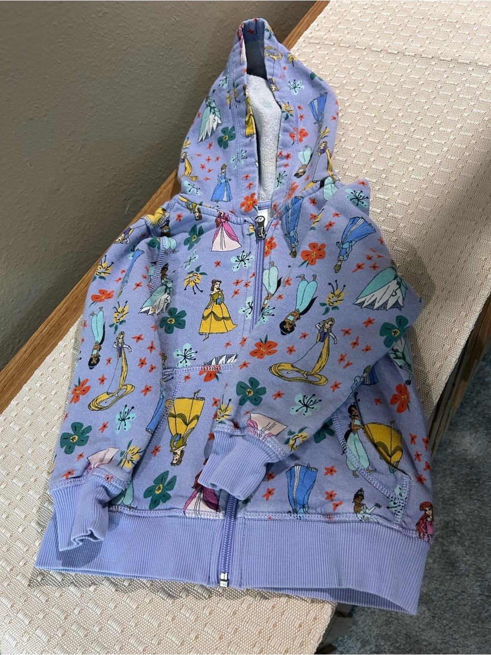 Hanna Andersson Princess Zip Up Hoodie Sweatshirt Size 4